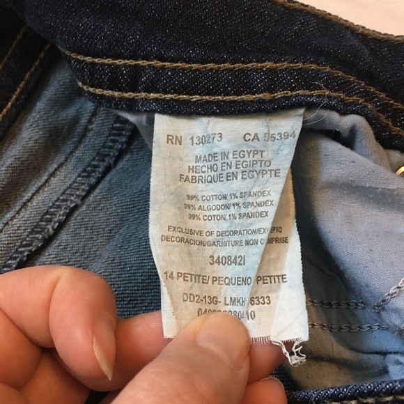 Lee Slender Secret Lower on the Waist Dark Wash Embellished Jeans, 14P - Picture 3 of 9